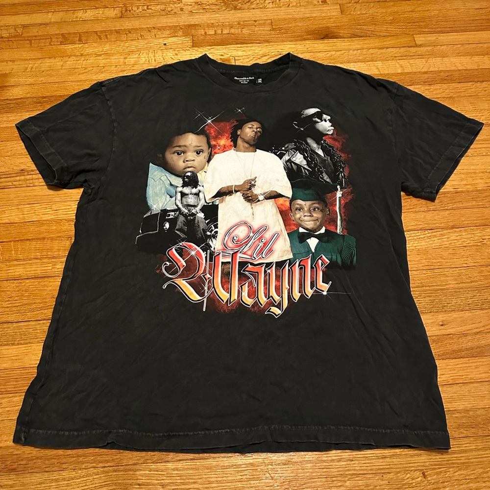 Abercrombie & Fitch Black Lil Wayne Graphic Tee